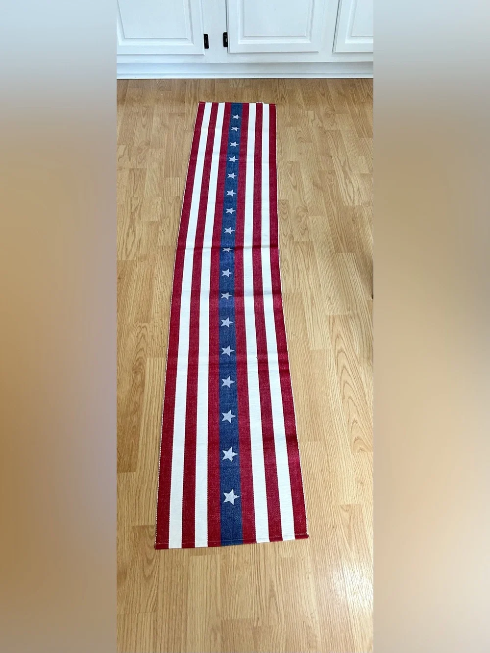 Patriotic Stars & Stripes Table Runner - Red White Blue